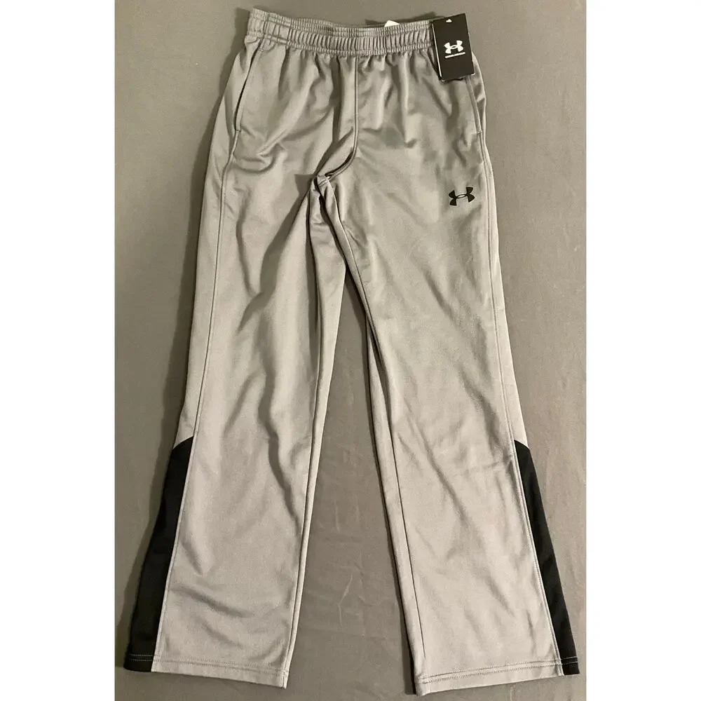NWT Under Armour Loose Youth Unisex Warm Ups YLG Brawler 2.0 Grey Drawstring - Picture 2 of 10